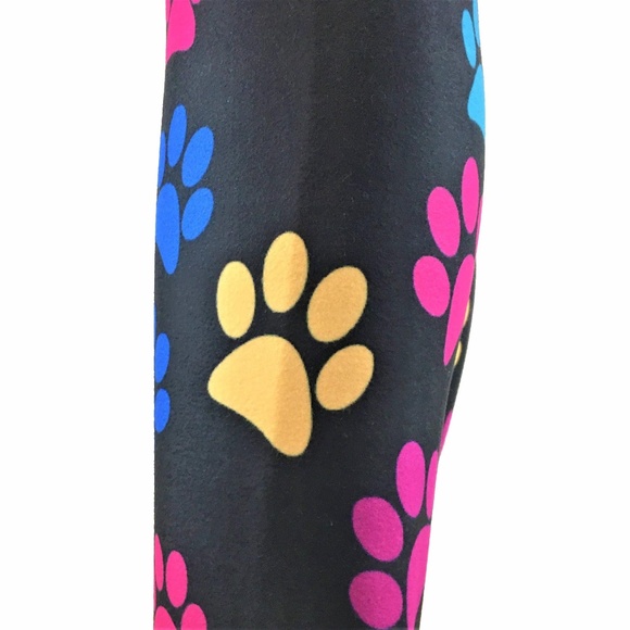 Charlies Project Kid's Size L/XL Paw Print Colors Leggings NWT Original Dust Bag - Picture 5 of 9
